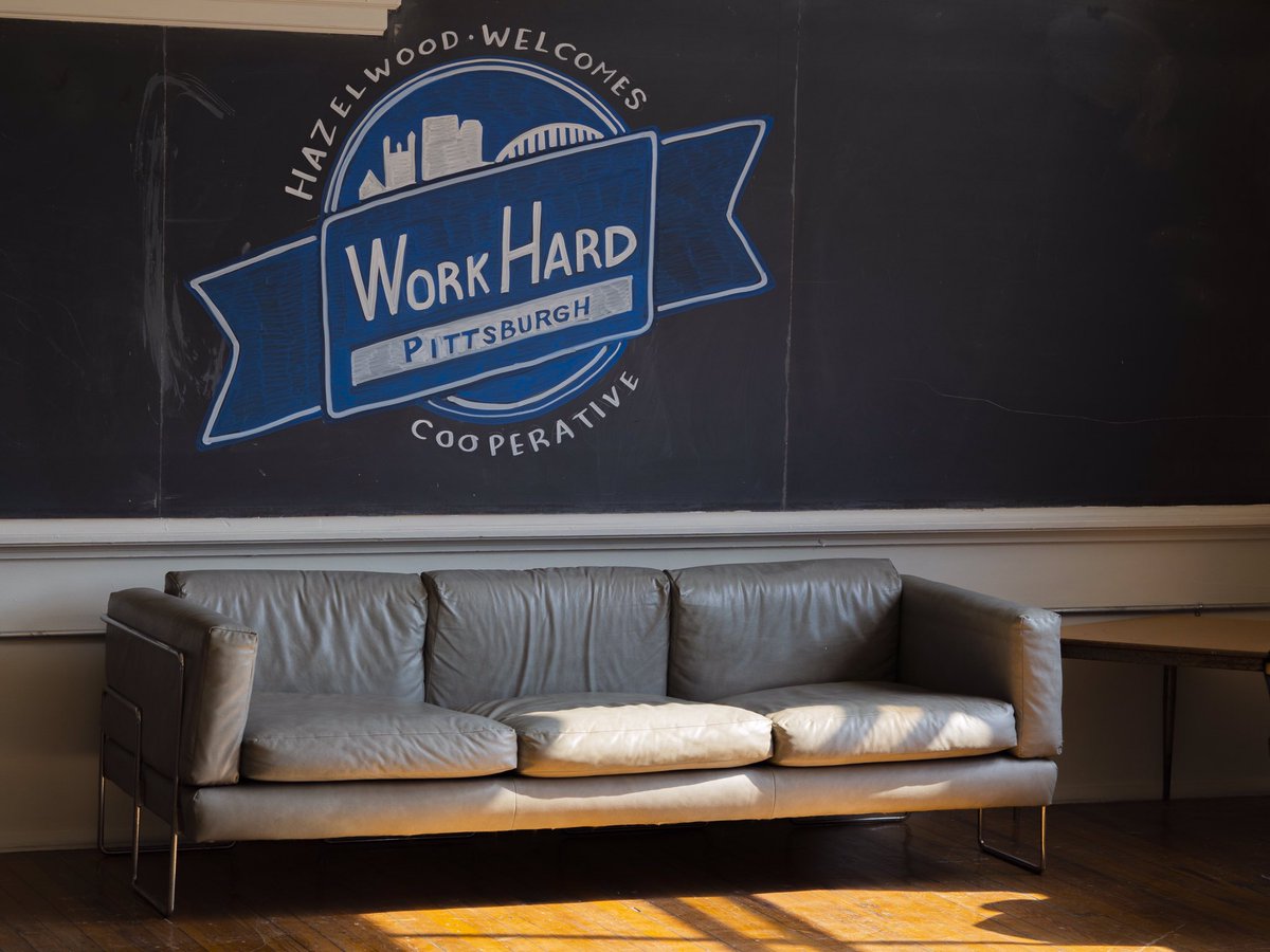 workhardpgh's tweet photo. Thanks to @cogpgh for hosting our weekly meeting of committee heads. We are excited to explore new partnerships and workforce development initiatives in #hazelwood. https://t.co/lrZP3xHuo7
