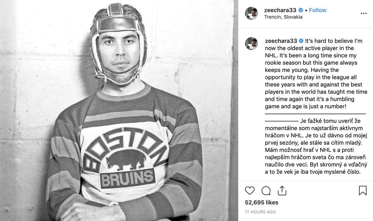NHLBruins's tweet photo. Age is just a number.

#BigZee | #NHLBruins https://t.co/9FzQM4y1Y2