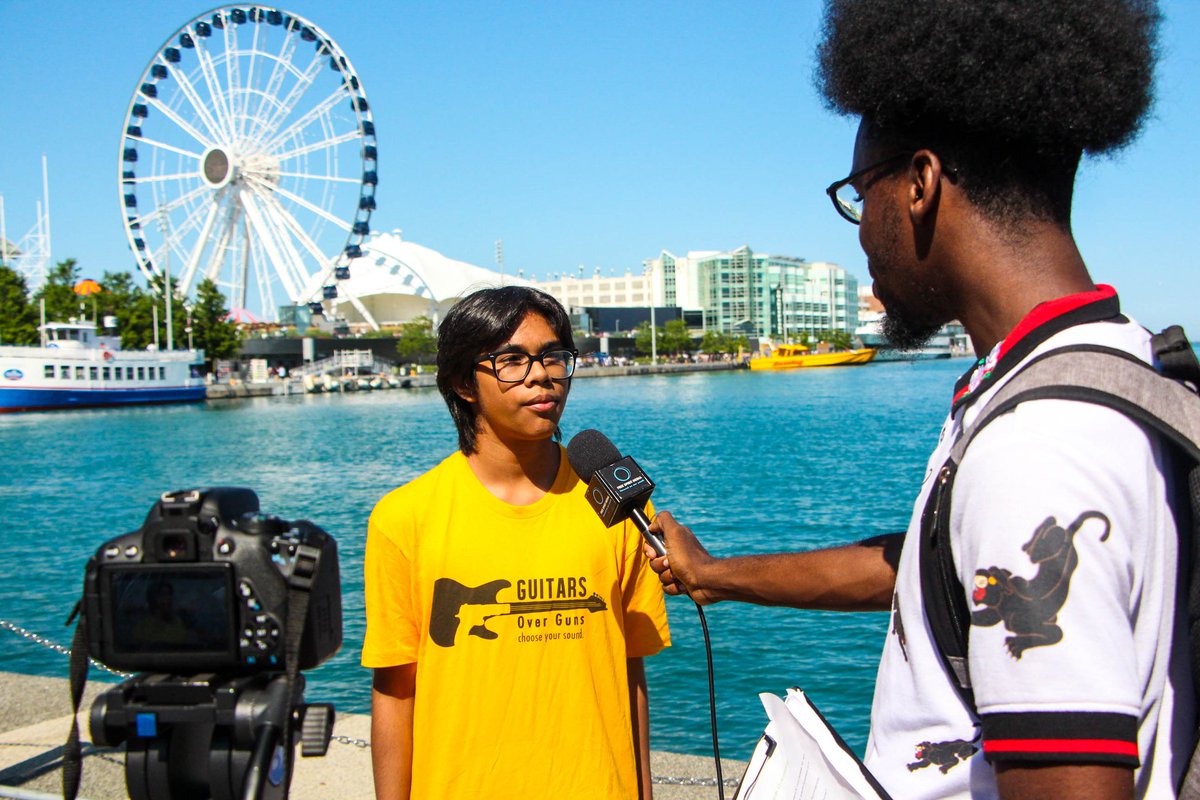 FreeSpiritChi's tweet photo. YESTERDAY: @fsmnewstweets South took an adventure to @NavyPier to interview those who performed, worked at, and attended Fresh Fest! What an amazing first day! Stay tuned for our newscast 🥳📸😎 #freshfest #SummertimeChi https://t.co/wkjVPwjfgR