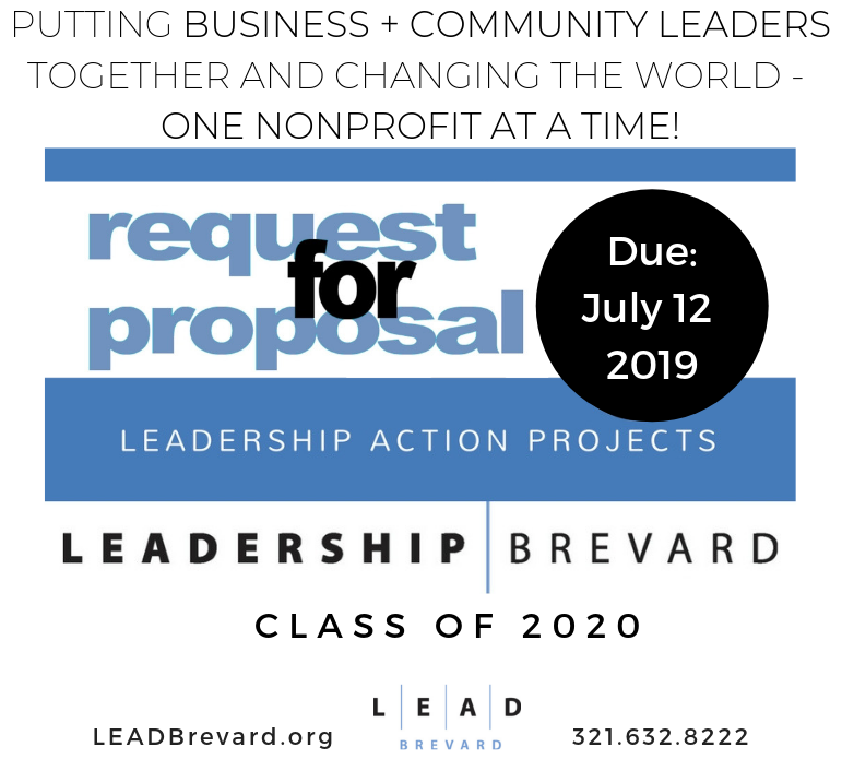 LEADBrevard's tweet photo. As a reminder Leadership Action projects are due today July 12, 2019 by 4:00 PM. To submit a Leadership Action Project (LAP) proposal, view previous LAP project summaries, and see completed project presentations comment ‘Yes’ below or visit LEAD Brevard’s website. https://t.co/j9mt2jACTv