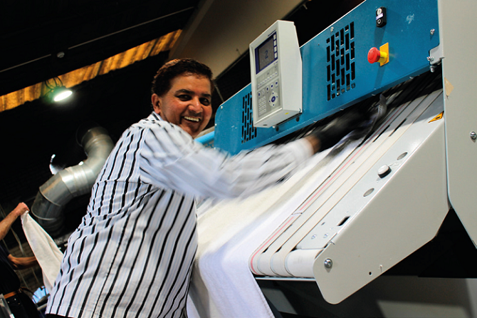 Laundry_Today's tweet photo. it is the remarkable combination of both resilience and adaptability of the people involved that has ensured the best family laundry businesses can still survive and thrive alongside the ‘big boys’.  Read more: 'Smiles all round'  https://t.co/lkLVJe1XOc https://t.co/i1oyy2zaCS