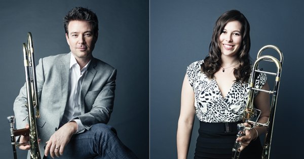 TorontoSymphony's tweet photo. Congratulations to Principal Trombone Gordon Wolfe &amp; Associate Principal Trombone Vanessa Fralick, who were featured soloists at the @inttrbfestival in Indiana last night! They gave the world première of Gary Kulesha’s double trombone concerto, Streets of Fire. https://t.co/FxIjoVK3KS