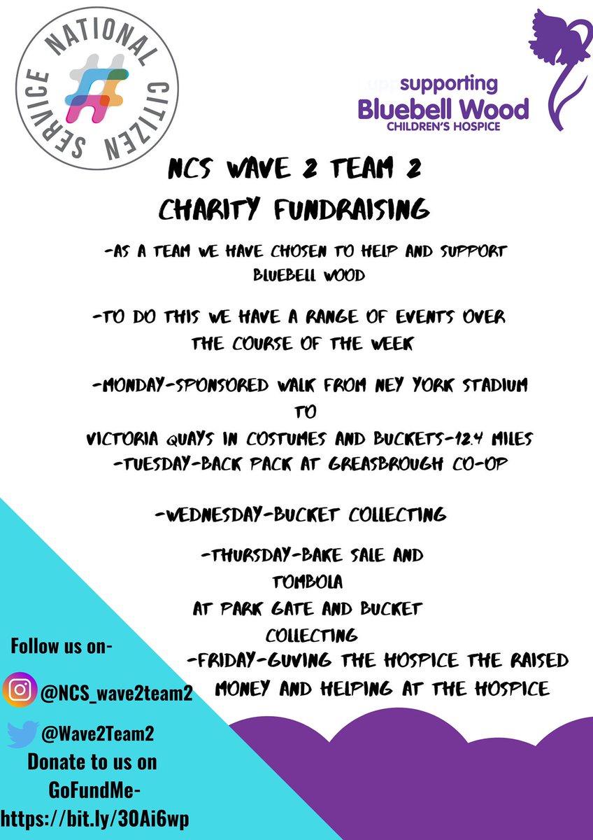 Wave2Team2's tweet image. Quick rundown of next week! @BluebellWoodCH