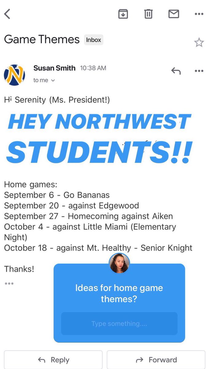 2020_oab's tweet photo. Hey class of 2020!!!! Anyone interested in being a student section leader? DM the page or contact Serenity. ‼️‼️ AND!! We would like to hear your input on game themes you would like to see this year! https://t.co/h7Kbk98GuG
