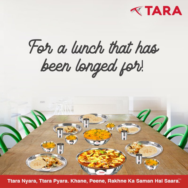 TtaraHomes's tweet photo. A perfect combination of Full plate, Side plate, Veg bowl, Halwa Plate &amp; Water Glass for an Ideal lunch.
#Ttara #TtaraHomes #Glass #Food #kitchen #perfect #Combination https://t.co/lS1Vh51emZ