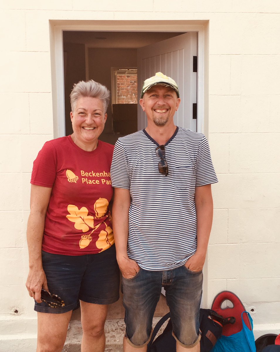 LouiseKrupski's tweet photo. This is what you look like when you’ve spent the day in the sun volunteering @BeckenhamPark slightly mad, filthy but very happy.  There are still 2500 plants left to go in.  If anyone wants to help come down any day after 9.30 at the gardener’s cottage and ask for Gavin. https://t.co/oejvYIoPIW
