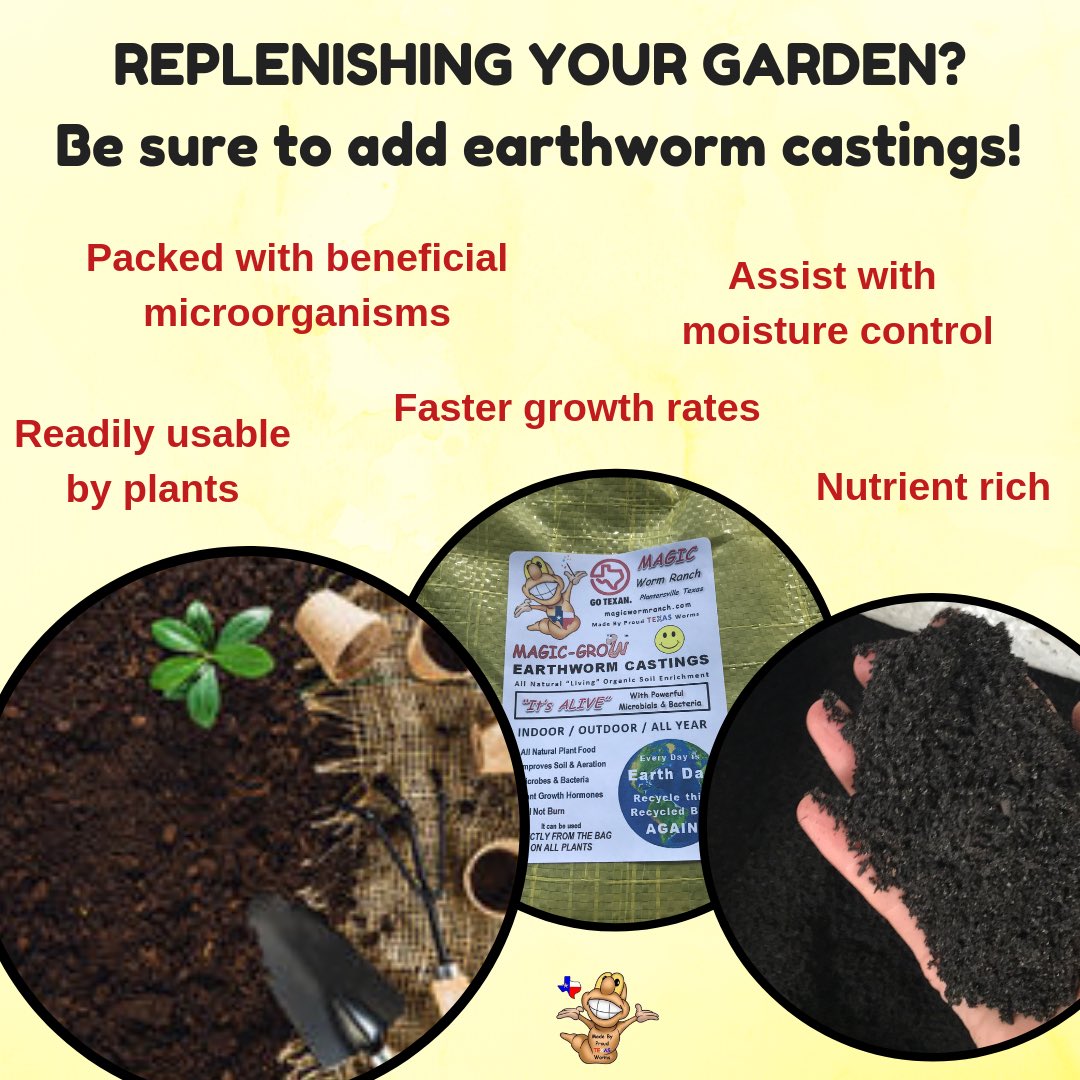 magicwormranch's tweet image. Come see us this weekend at @MarketTomball Sat &amp;amp; #Bridgeland Sun #wormcastings #soilamendments #organic #nutrientrich #livingsoil #microbes #soilfoodweb #garden #landscape #hempfarmers #soilhealth #planthealth #wormpoop #workingwithnature #shoplocal #gotexan #omrilisted