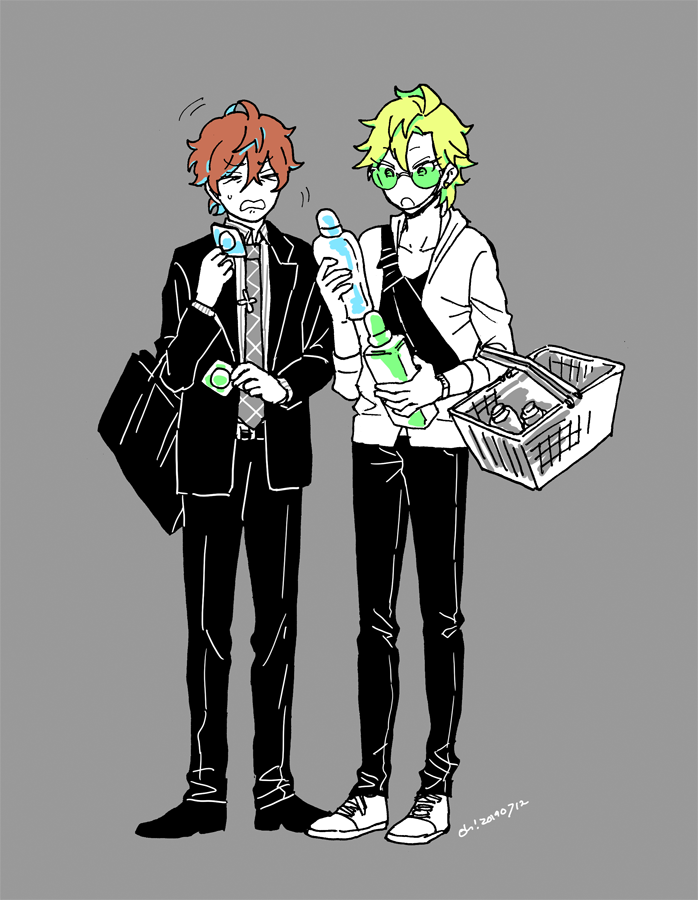 「柔軟剤を選ぶ幼馴染(?はおしごと帰り) 」|おおとみのイラスト