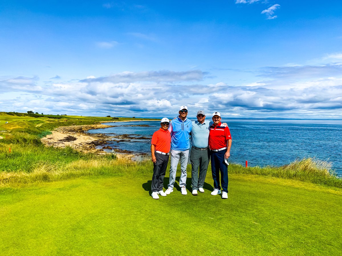 jddickens's tweet photo. Finished our Scotland trip today ⁦@KingsbarnsGL⁩. What a beautiful day with great golf!  ⁦@HavershamBaker⁩ https://t.co/ktDgFRT55j