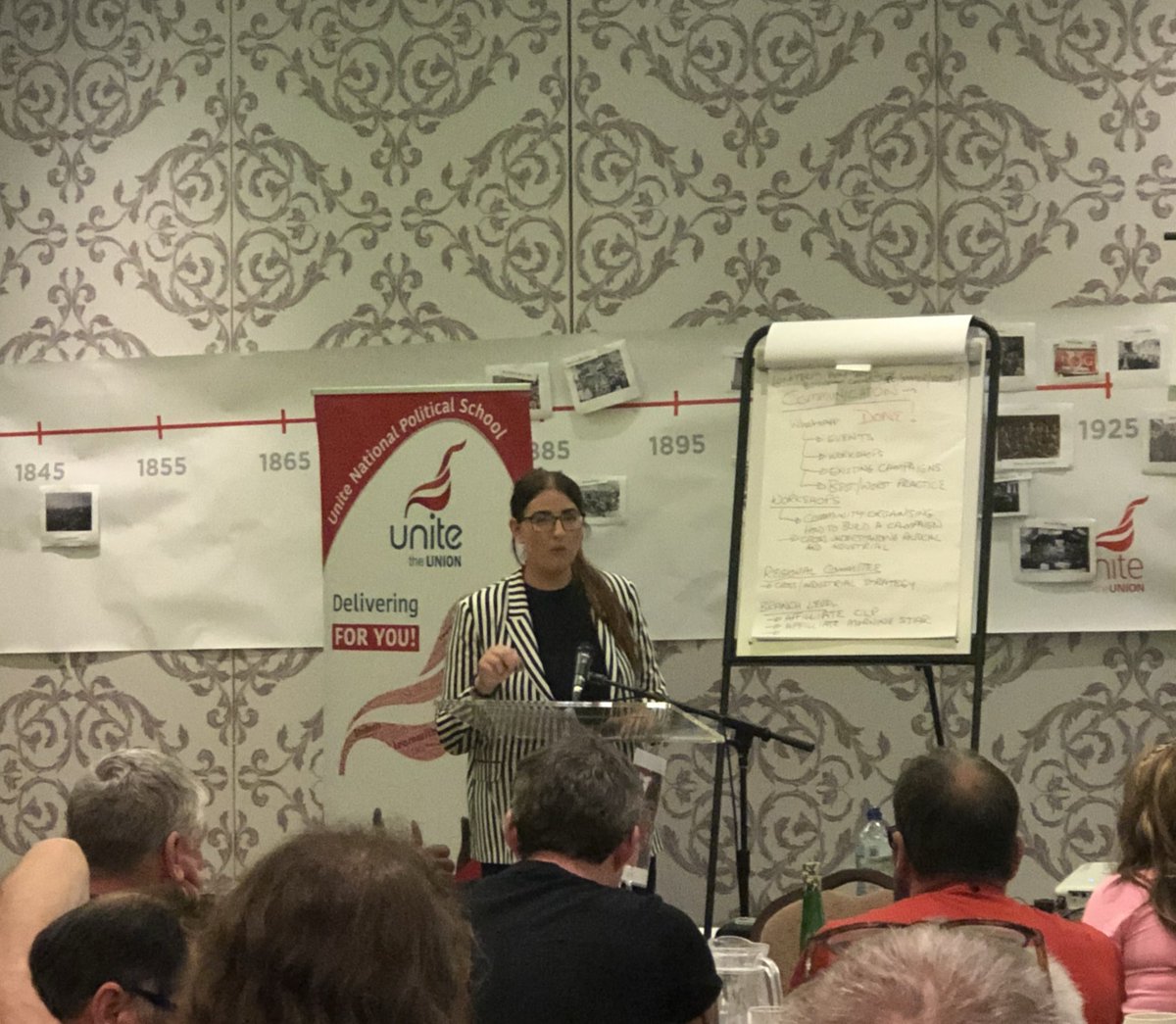 UnitePolitics's tweet photo. “I could not be prouder to be carrying out the work of planning for a Ministry of Labour” - @LauraPidcockMP addressing #UPS19 https://t.co/YKnBe1zXZy