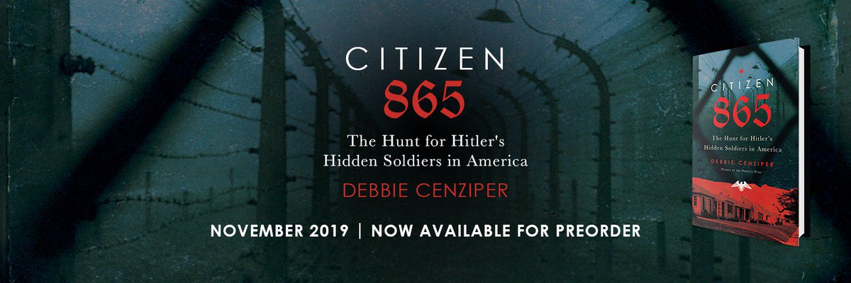 debbiecenziper's tweet image. Only 4 more months until my 2nd book is released: a story about an unheralded team of Nazi hunters and the men they brought to justice decades after the war. @HachetteBooks: bit.ly/Citizen865Book #HistoricalNonfiction #WW2 #HachetteBooks
