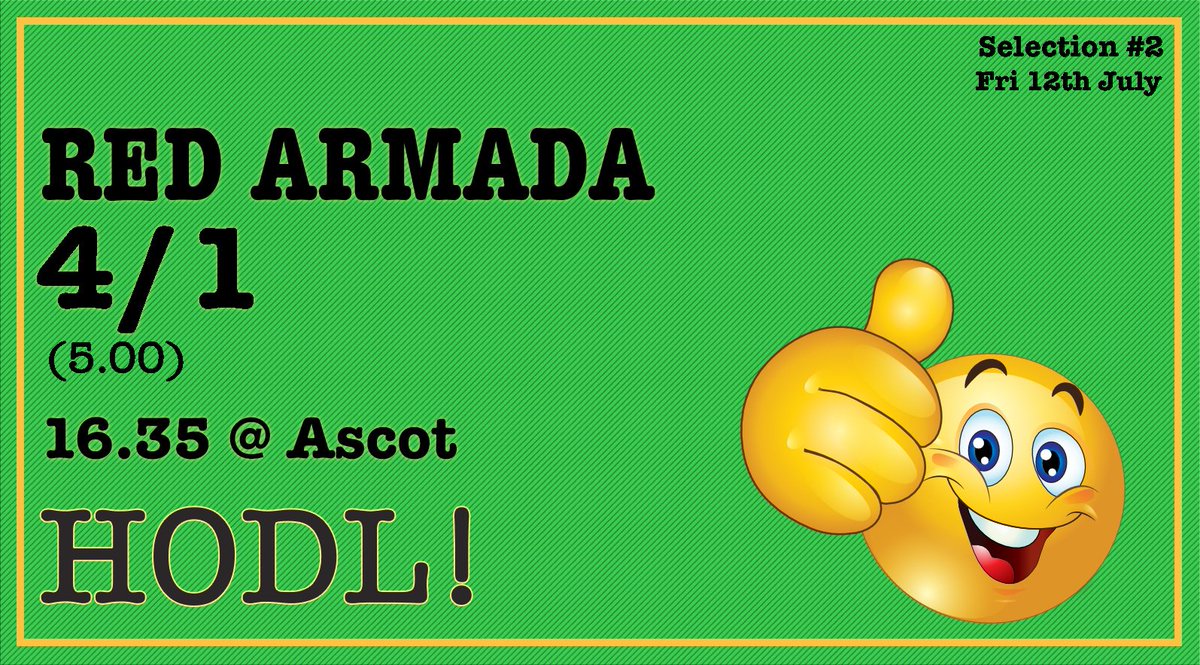 HODL_Results's tweet photo. #HODL #Ascot #RedArmada
WINNER @ 4/1 https://t.co/k3tnTilRT0