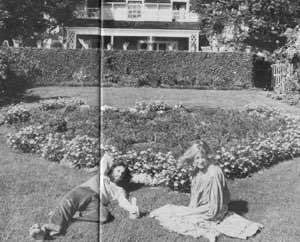 The heart-shaped garden Dennis Wilson ideated for Happy birthday Christine! 