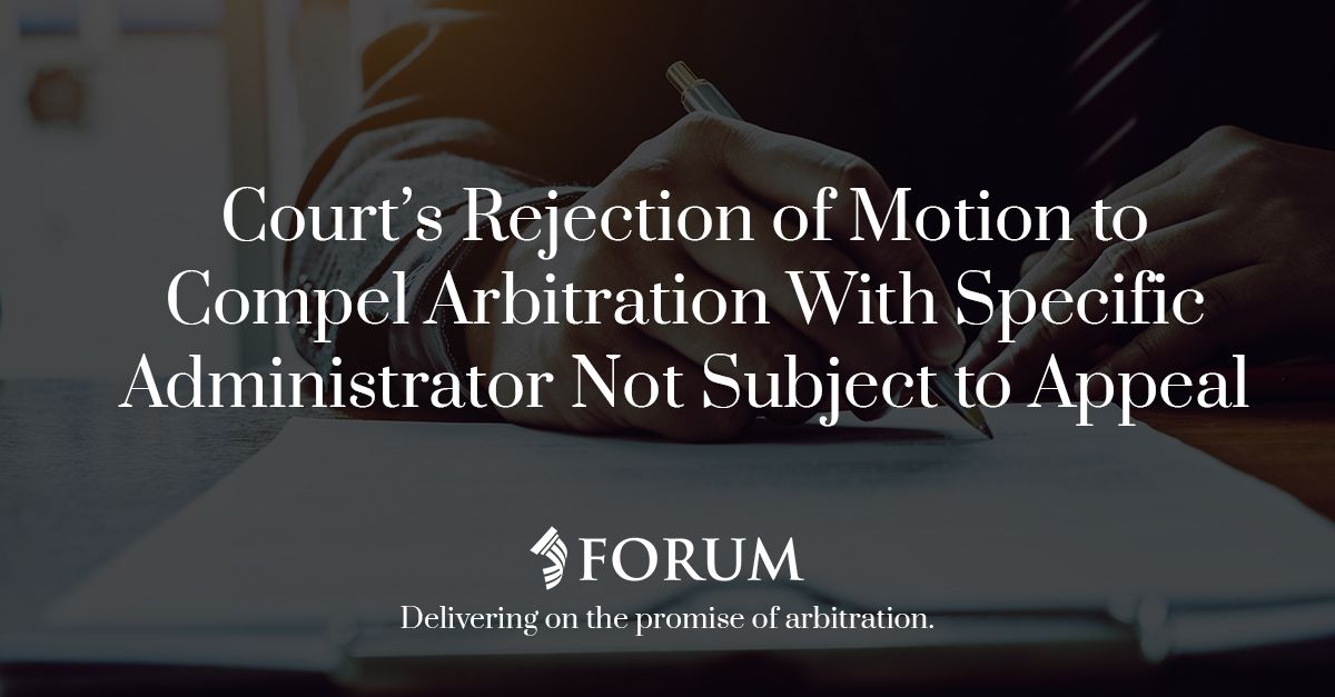 In a case where the parties elected the specific arbitration rules but did not explicitly select an arbitration administrator, the trial court refused to order the parties to arbitrate with the specific administrator that had drafted the rules. buff.ly/32kgB6X