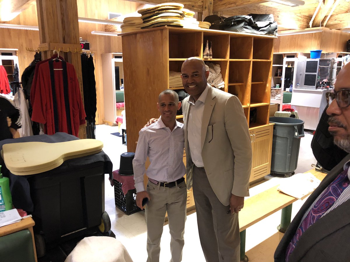 TheNYRA's tweet image. When one legend meets another... @jjcjockey @MarianoRivera @Yankees