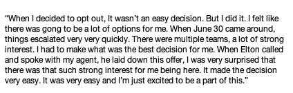 ChrisForsberg_'s tweet photo. Al Horford on the decision to opt out of Boston and sign in Philadelphia: https://t.co/VXXceB3lgN