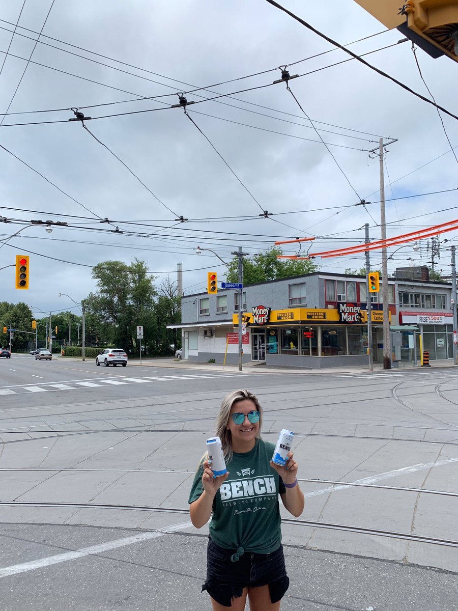benchbrewing's tweet photo. The #BenchBrigade is at #QueenAndCoxwell today! Find them for your free Stone Road White Ale! #BenchBrewing #OntarioCraftBeer #DrinkCraft https://t.co/R7Kp8yuMrm