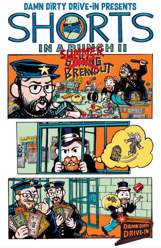 dddrivein's tweet photo. WE'VE GOT PODCAST SIGN! Now that the dog days of summer are here, catch up on the latest sketches in The @dddrivein's newest production, “Shorts in a Bunch II: Summer Breakout!” https://t.co/t5VXPgix7n