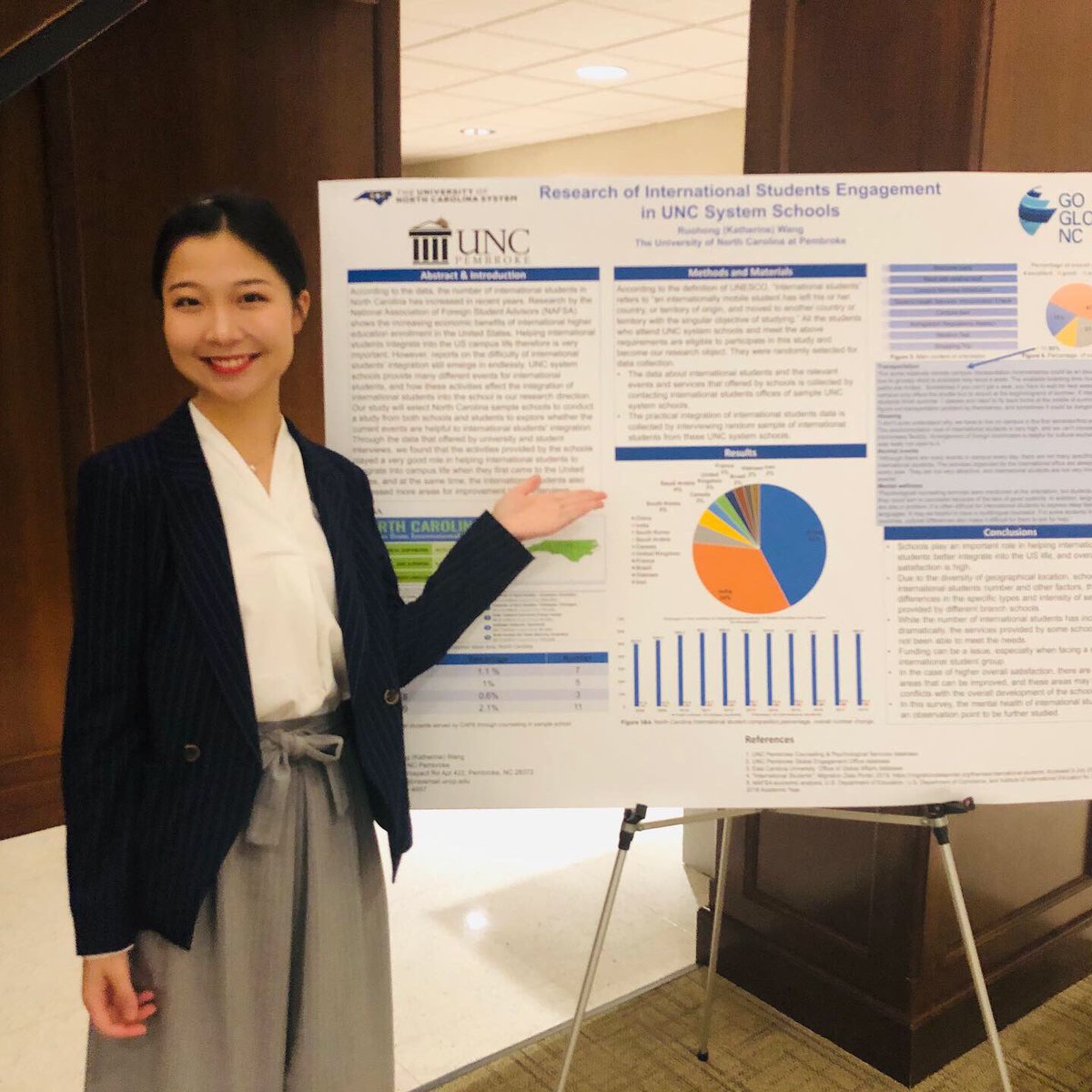 UNC_System's tweet photo. We’re so impressed with our Marian Drane Graham Scholars who presented their research findings today at the @UNC_System Office. #individuallyRemarkable #collectivelyExtraordinary https://t.co/r0RWGIWRq4