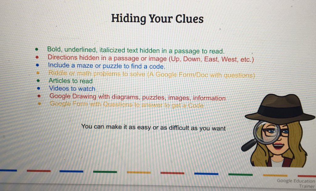 LGLibraryQueen's tweet photo. Excited to learn how to create digital breakouts. #hideyourclues #KYGoDigital #allthingsgoogle https://t.co/vj5G008DFY