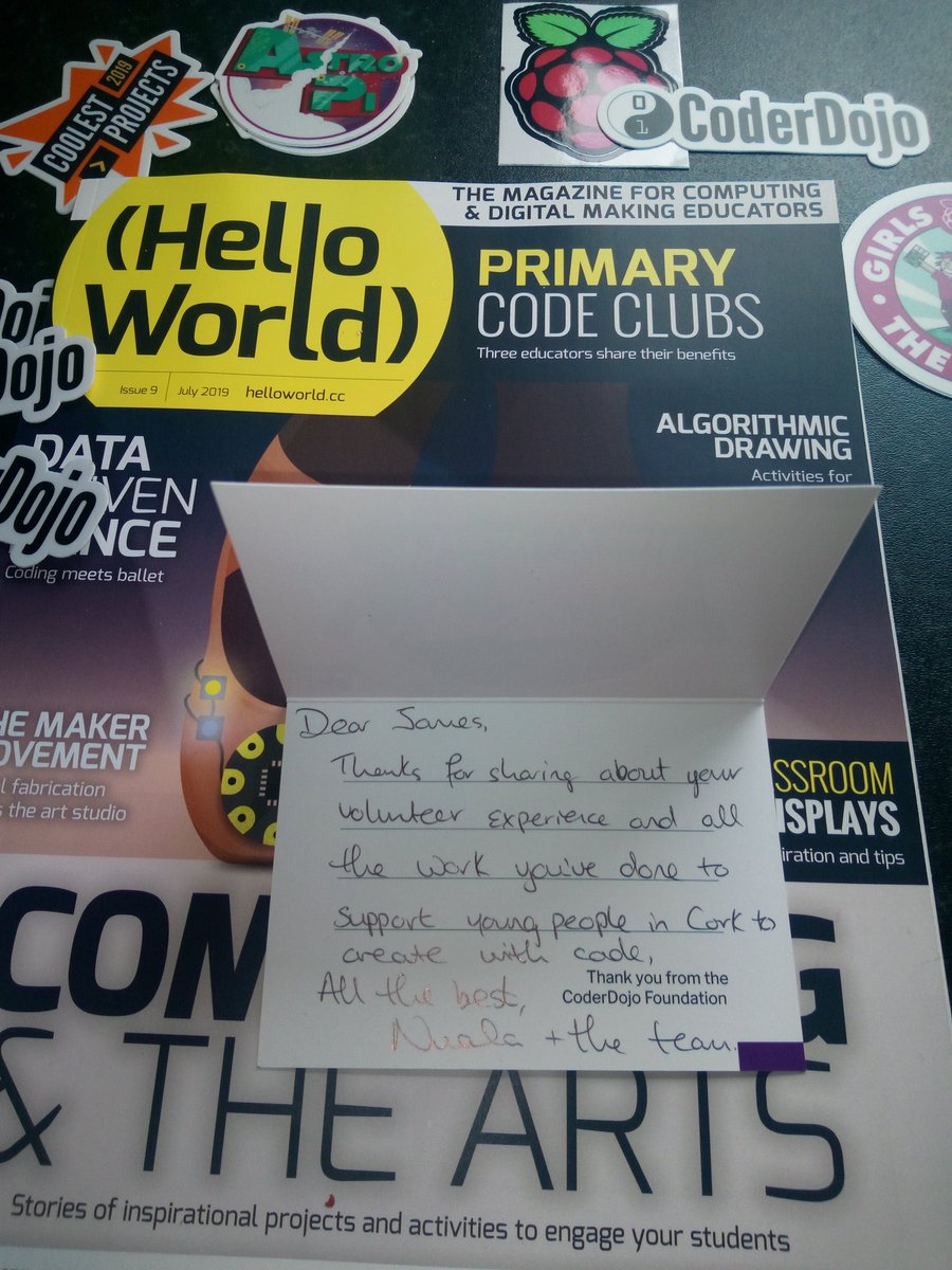 JamesO_Keeffe's tweet image. Nice gift in the post today. Thank you Coderdojo just doing my bit. #coderdojoCIT #youngcoders #futuretech #codetdojo #coderdojoireland @CIT_ie @coderdojoCIT @CoderDojoIRE