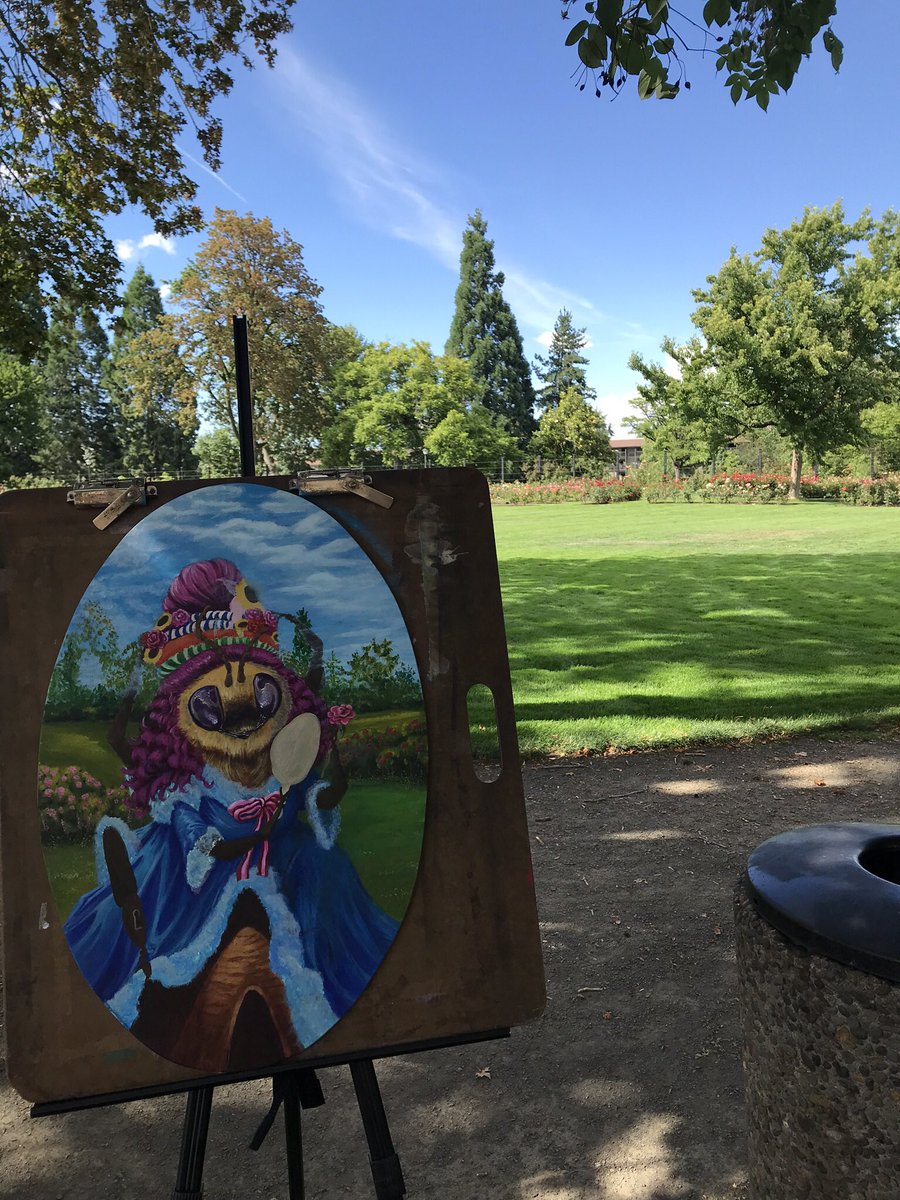 CreatrixRealms's tweet photo. BEFORE AND AFTER! Spent all day at the Owen Rose Garden for some inspiration. #artistsoninstagram #artistsontwitter #image #ArtTherapy #Artist #bees #fantasy #paintings #Illustrations #storytime https://t.co/rNujRcubqX