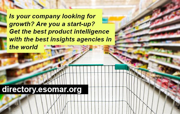 ESOMAR's tweet photo. In search of growth? 🛒 📈
Get the best product intelligence here 👉 https://t.co/jsVLDBEF7N with the best insights agencies in the world, from trusted partners and suppliers!  Tailored services to exactly what you need. It's as easy as shopping 😎 #ESOMAR #mrx #insights https://t.co/ofuPA26whV