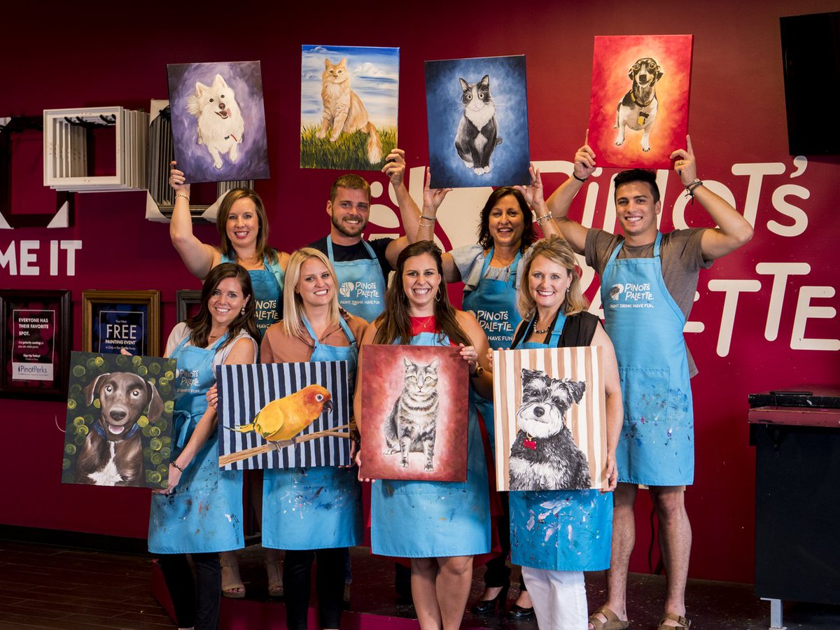 PinotsPalette's tweet photo. Mans best friend or your best friend? Paint them at a Project Pet event! https://t.co/V9F3ioh9xt #pinotspalette #projectpet #pets https://t.co/diXXj4BgVW