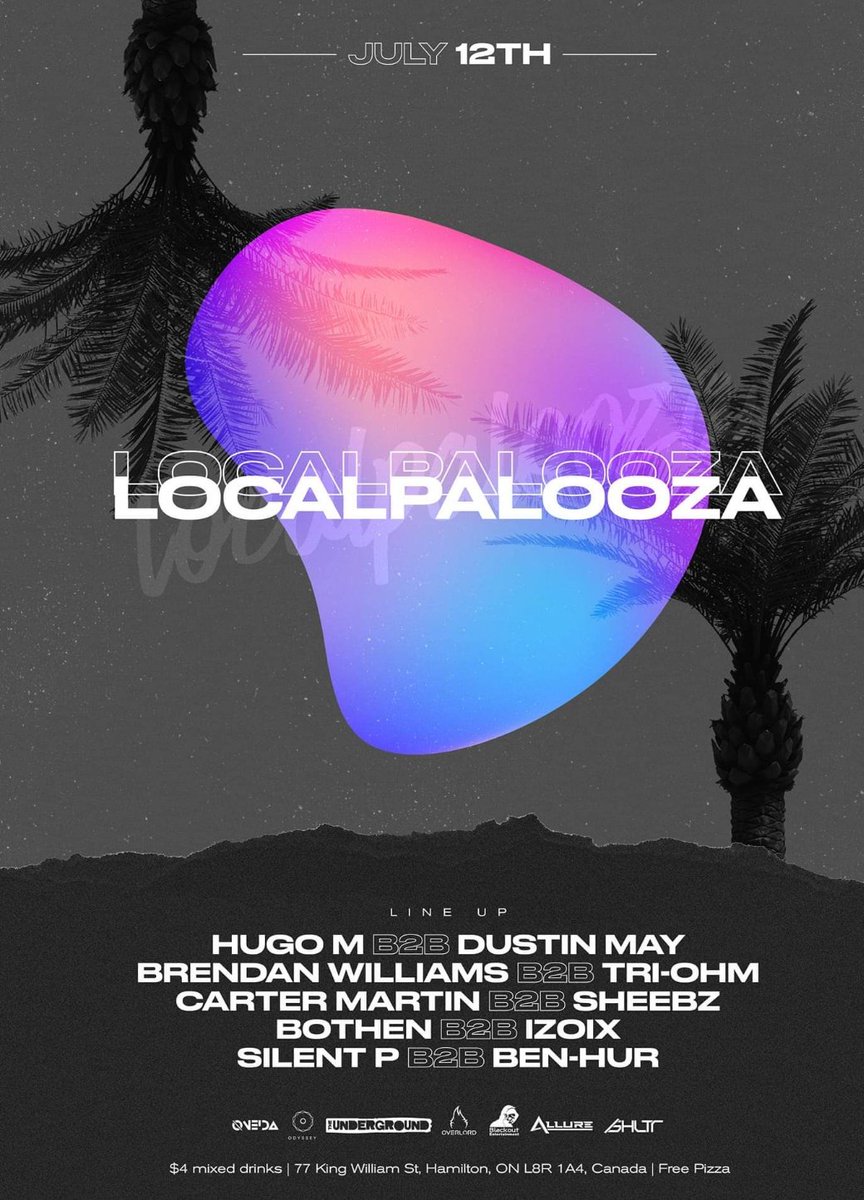 OverlordEnt's tweet photo. Set times for tonight:

BOTHEN b2b IZOIX - 10-11
Carter Martin b2b Sheebz - 11-12
Brendan Williams b2b Tri-Ohm - 12-1
Hugo M B2B Dustin May - 1-2
Silent P B2B Ben-Hur - 2-3

See you all in the dance floor 💃🕺 https://t.co/djYcJKCG1n