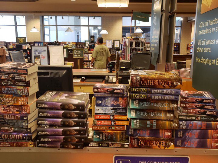 Brandon Sanderson has his own section at my Barnes N Noble! : r