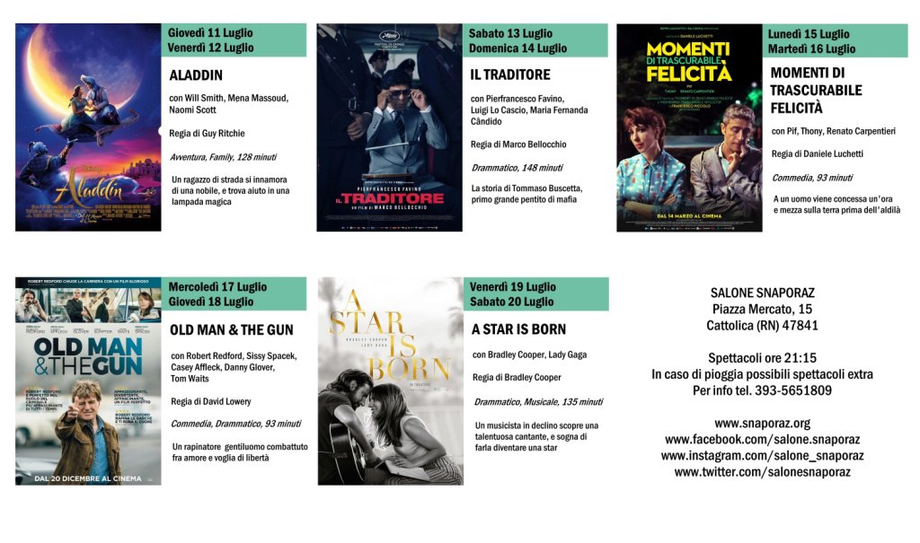 SNAPORAZ AL FRESCO: Il Traditore, Momenti di Trascurabile Felicità, Old Man &amp; The Gun, A Star is Born. snaporaz.org/2019/07/12/sna…