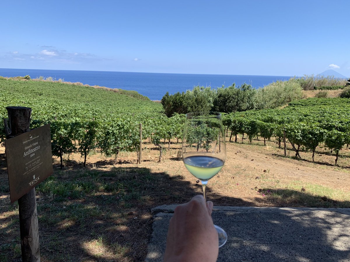 chrismdwyer's tweet photo. Perfect end to a brilliant trip seeing the world of @TascaWine at the amazing #capofaro in Salina off Sicily. Stunning part of the world. https://t.co/6viKCZktc2