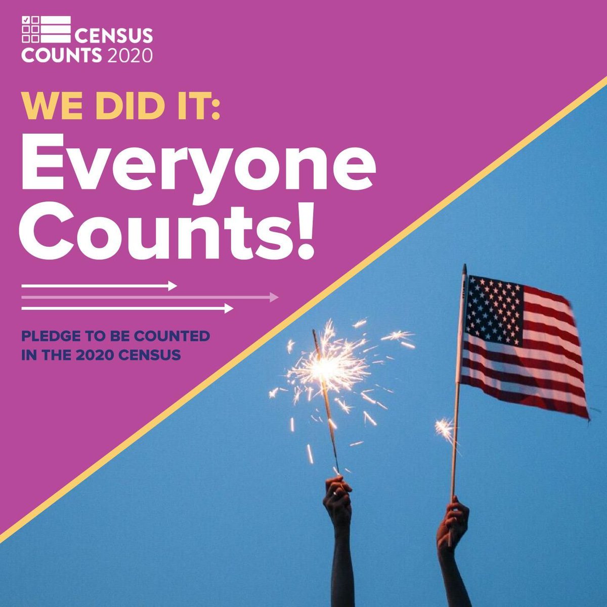 LWV's tweet photo. The threat of a citizenship question on the Census appears to have ended. Now we must focus on making sure everyone is counted - pledge #CountMeIn now! https://t.co/8zTH9qyfJI #WeCount https://t.co/BDB2E8nD7q