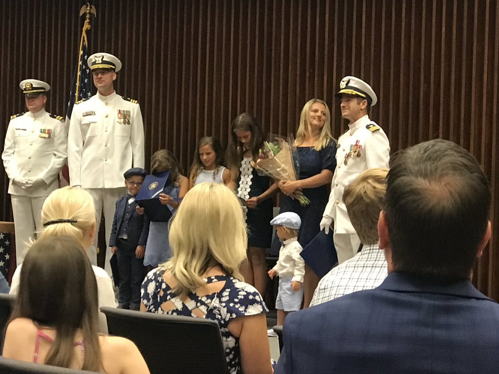 peck_simon's tweet photo. Honored to have attended the retirement ceremony of @uscoastguard  CDR Joseph Comar and @caseweatherhead EMBA graduate 2017. Thank you for your service Joe. https://t.co/n0mr63tL6n
