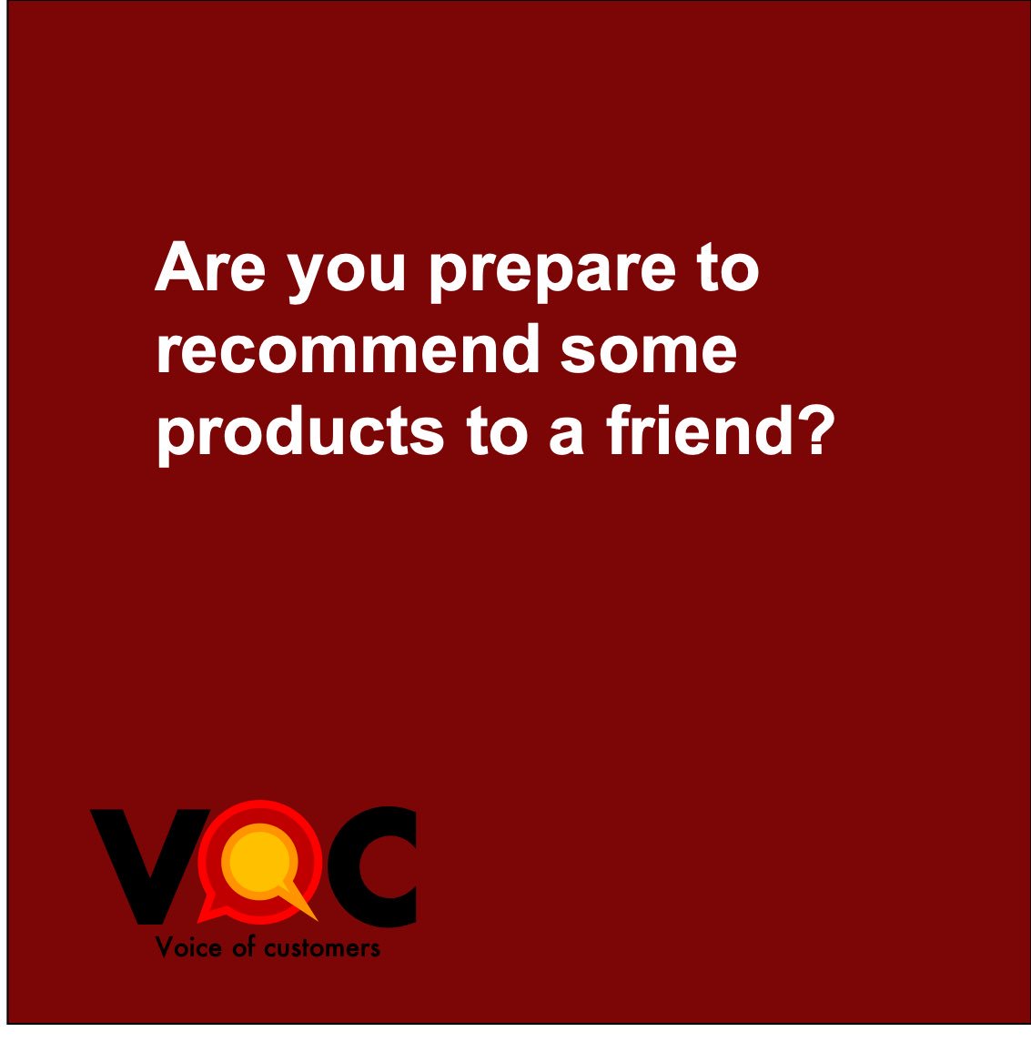 VocSocial's tweet photo. ¿Estás preparado para recomendar algunos productos a un amigo?
#wow #Irecommend #Iclaim #VOCcommunity https://t.co/2Zejkg4zpn