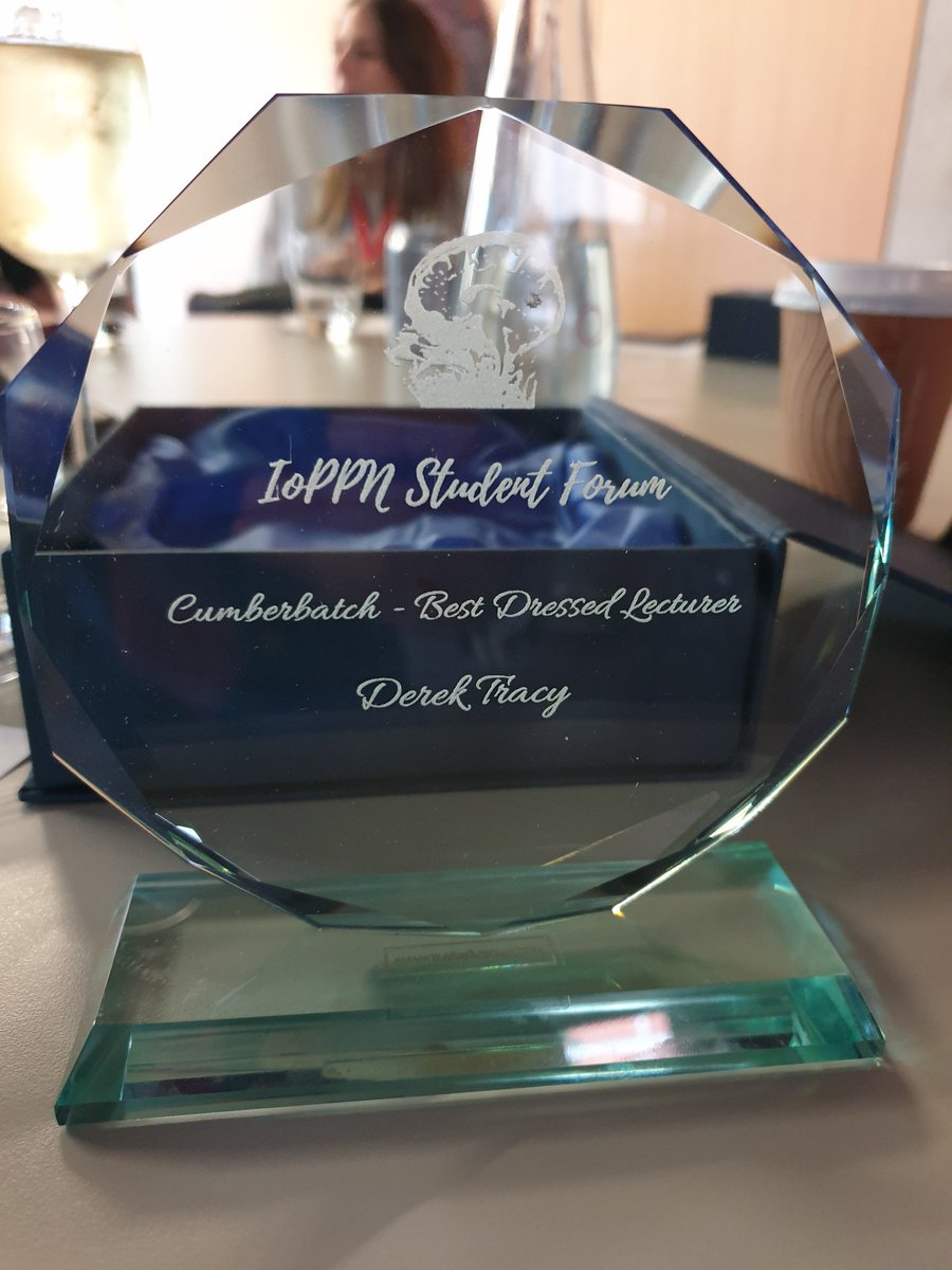 Derek Tracy (@derektracy1) on Twitter photo Shade. 🏆 2019 <a href="/KingsIoPPN/">Institute of Psychiatry, Psychology & Neuroscience</a> Cumberbatch Award for Best Dressed Lecturer - the Nobel prize of teaching🏆. In yo face "educational content", tailored suits are where it's at. Thanks - I think - to my nominating students: I love y'all too 😘 Shade. 🏆 2019 <a href="/KingsIoPPN/">Institute of Psychiatry, Psychology & Neuroscience</a> Cumberbatch Award for Best Dressed Lecturer - the Nobel prize of teaching🏆. In yo face "educational content", tailored suits are where it's at. Thanks - I think - to my nominating students: I love y'all too 😘