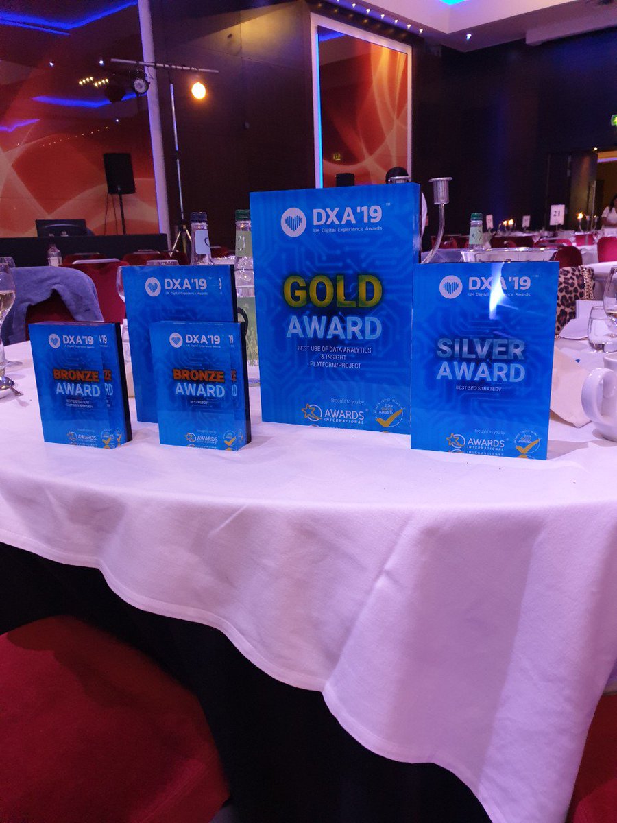 UKDXAwards's tweet photo. Congratulations to all #winners at the UK Digital Experience Awards. #DXA19 
We also want to thank you all for being a part of this amazing journey with us! Hope you enjoyed your day!⭐ @awardsinter #team https://t.co/IxNAjLtds0