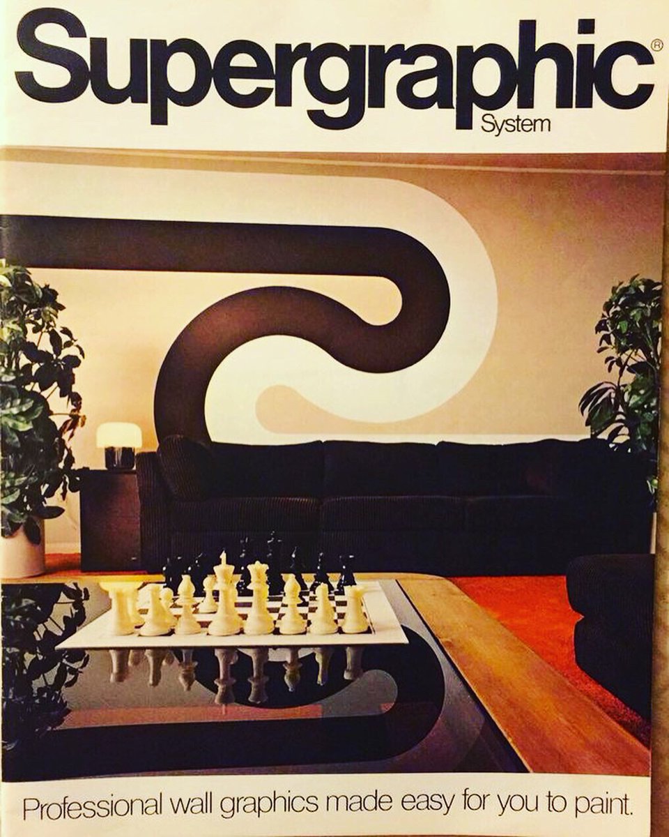 ModernBear's tweet photo. Vintage Mod Crush:  70’s Supergraphics.  #supergraphics #moddesign #modbabymod #midcenturymod #retro70s #70sinteriors #vintagemod #vintage70s #wallmural #retrodesign #midcentury #midcenturymodern #midcenturydecor #midcenturystyle #midcenturyart https://t.co/eTSwGhcg8F
