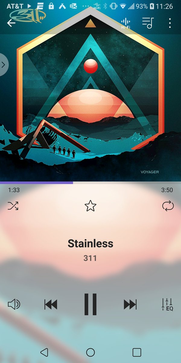 breaker119's tweet image. #Stainless on @311 #Voyager - holy cripes! Slow and peaceful combo with the head slamming rawk! Love it! #excitables