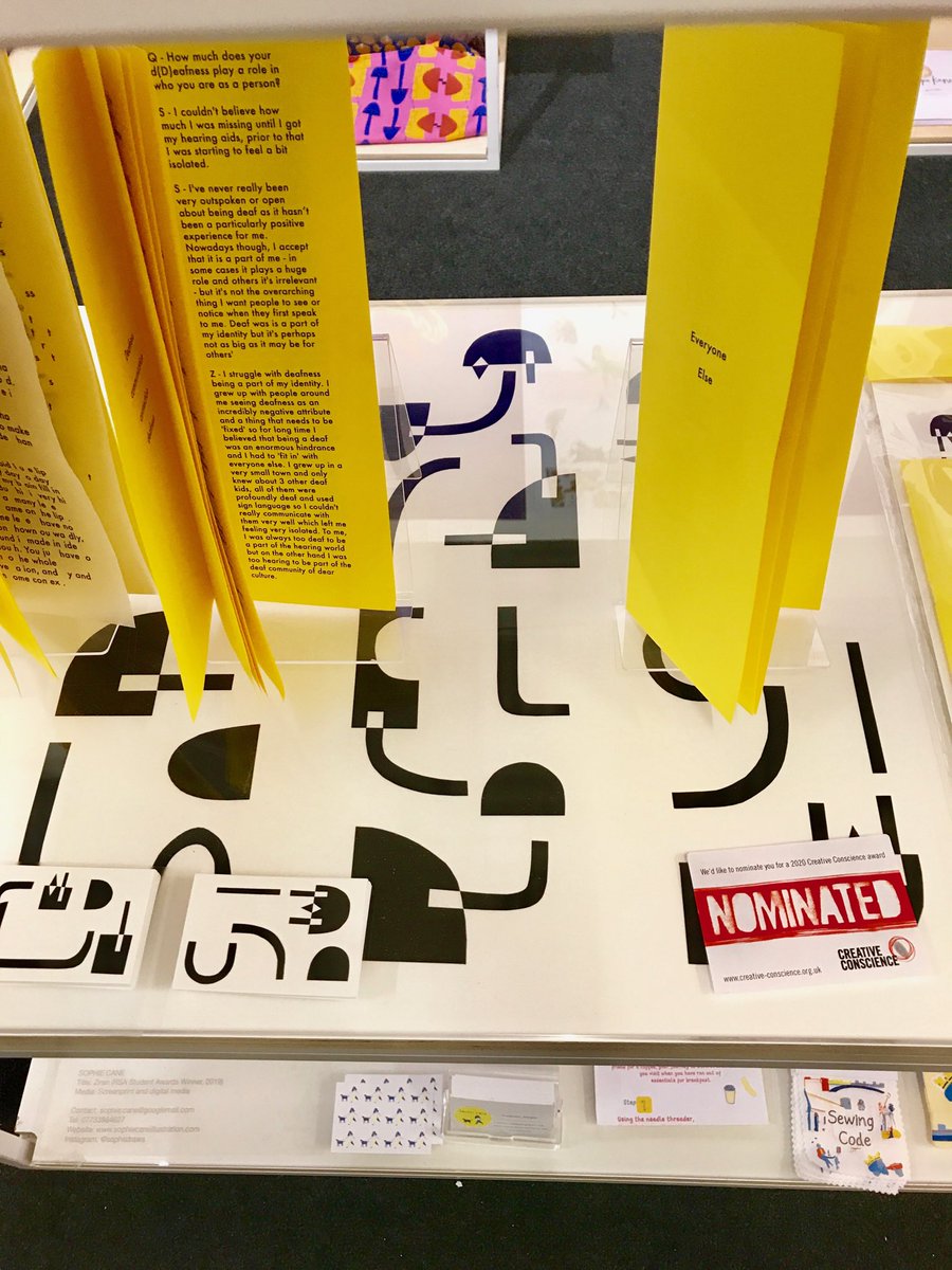 Big congrats to Pippa Kane, Louise Fitzgerald, Kiera Chojecki   and Laura Graham nominated for the 2020 Creative Conscience Award ⁦<a href="/dandad/">D&AD</a>⁩ ⁦<a href="/DandADNewBlood/">@dandadnewblood</a>⁩ see more of their work at stand 19+20 #illustration #wearenua ⁦<a href="/NorwichUniArts/">Norwich University of the Arts</a>⁩