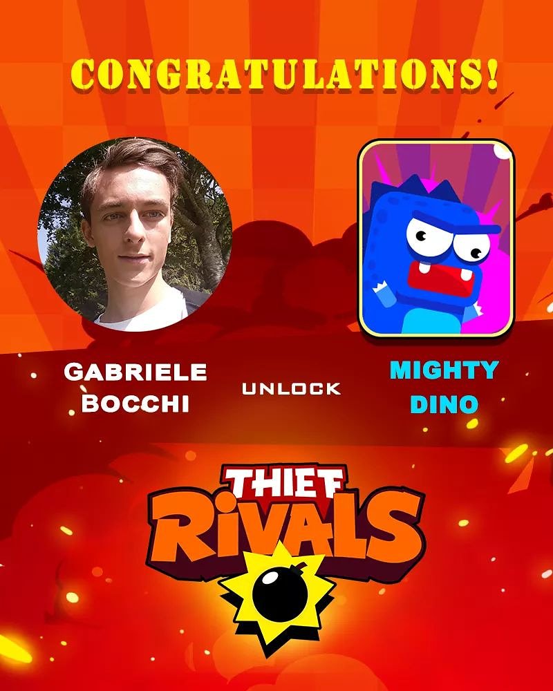 thiefrivals's tweet photo. Finally he found it! 🎉🎉
Congrats Gabriele Bocchi with Mighty Dino card! And you? What's your best card?
Join our Group to share the best moments with us, thieves! 🤩

▶️https://t.co/vGXQelctB9

#mobilegame #funnygame #runninggame #cards #battledeck #mightydino #facebookgroup https://t.co/mSYvPTvftO