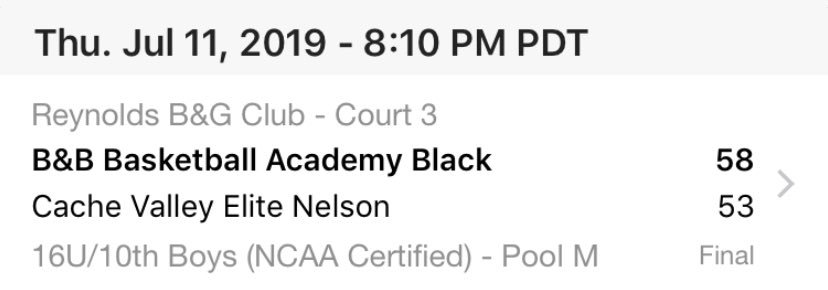 CacheValleyElit's tweet photo. Update from last night. Tough loss for this @CacheValleyElit team. #LasVegasMainEvent @BigfootHoops
#EliteUp #ontothenextone https://t.co/AFkCkc2Omr
