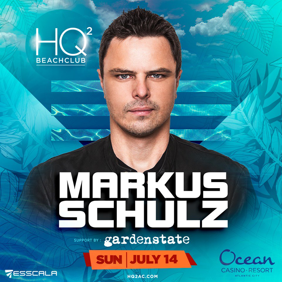 Esscala Entertainment (@esscala) on Twitter photo This Sunday in association with HQ2AC Beach Club we proudly present to you the Unicorn Slayer himself, <a href="/MarkusSchulz/">Markus Schulz</a> along with gardenstate.
See you at the beach! This Sunday in association with HQ2AC Beach Club we proudly present to you the Unicorn Slayer himself, <a href="/MarkusSchulz/">Markus Schulz</a> along with gardenstate.
See you at the beach!