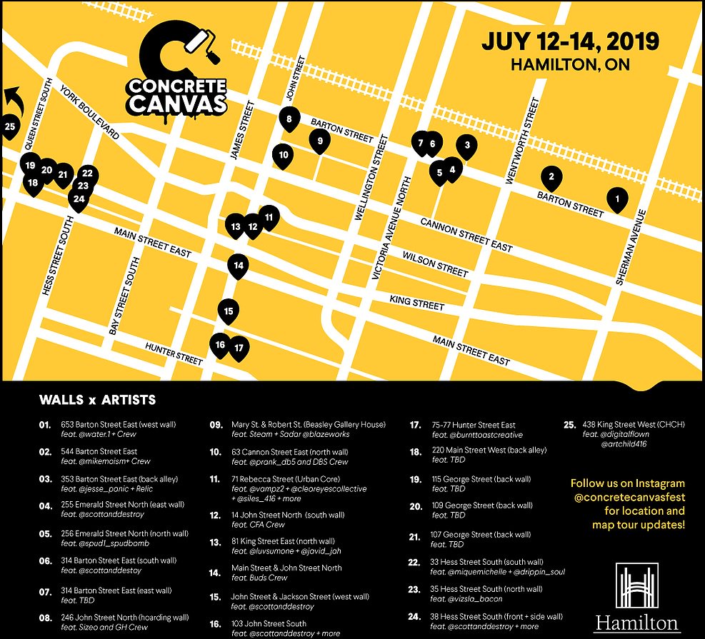 JBI_Inc's tweet photo. Today is the start of the Concrete Canvas Festival (Jul 12-14)! We're excited to see the art that will go on our John St Hoarding! #ConcreteCanvasFest #HamOnt #Beasley https://t.co/yy8L9Qgami