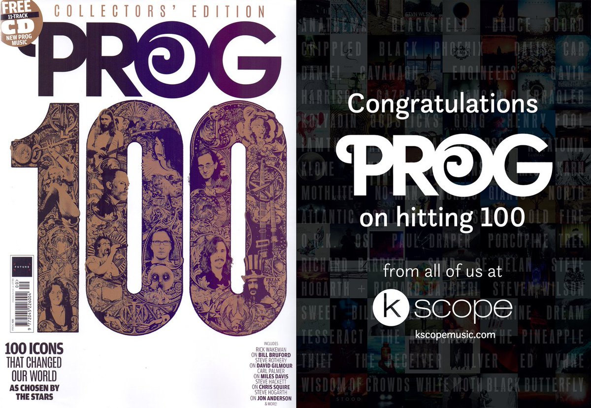 A MASSIVE congratulations to <a href="/ProgMagazineUK/">ProgMagazineUK</a> on reaching 💯 and to all of you for reading magazines 🙏

Check the new issue for news on <a href="/themorningband/">iamthemorning</a> <a href="/bsoord/">Bruce Soord</a> #Gong <a href="/EdWynne_Ozrics/">Ed Wynne</a> and the <a href="/tesseractband/">TesseracT</a> prog icon