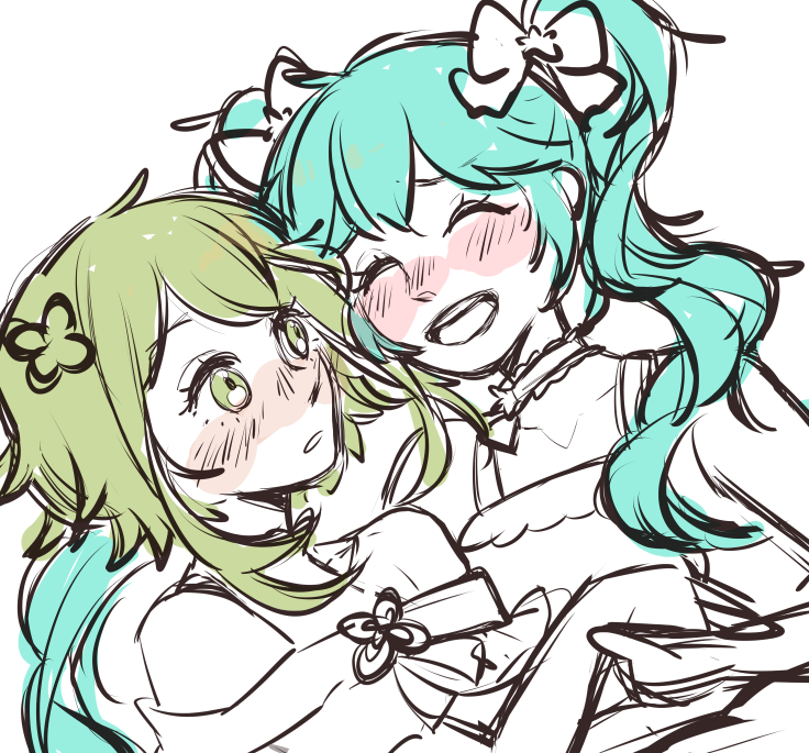 初音ミク 「[WIP] super scruffy sketch before i slee」|peedee(ピディ)のイラスト