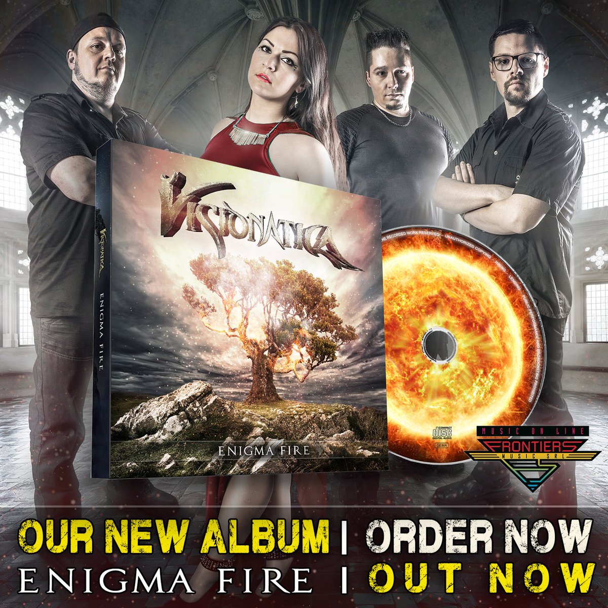 drmusicpromo's tweet photo. With #EnigmaFire the #FemaleFronted #SymphonicMetal #band #VISIONATICA ignites their epic #newalbum masterpiece today: https://t.co/MqTcC1Bv0t
#Metal #HeavyMetal #MelodicMetal #Gothic #Rock #HappyReleaseDay #AlbumRelease #Album #NewMusic #Music #NewMusicAlert #NewMusicFriday https://t.co/TMX46tSg1F