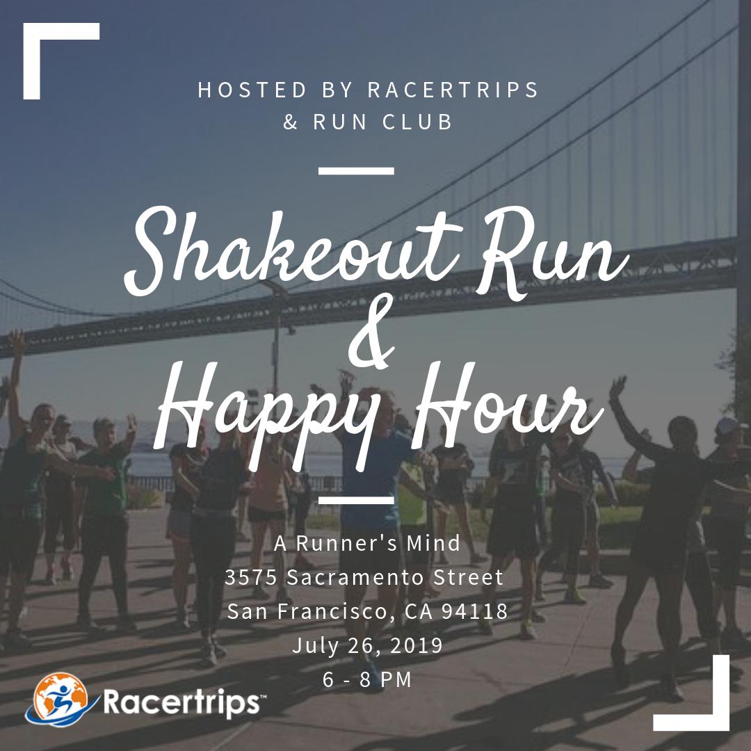 racertrips's tweet image. We're excited to be partnering with #RunClubSF for a 3 mile 'shakeout' run &amp;amp; happy hour on July 26th from 6 - 8 PM at @ARunnersMind before @theSFmarathon. Register for free at: bit.ly/2WHl6Jy #runclub #shakeoutrun #BioFreezeSFM #racertrips
