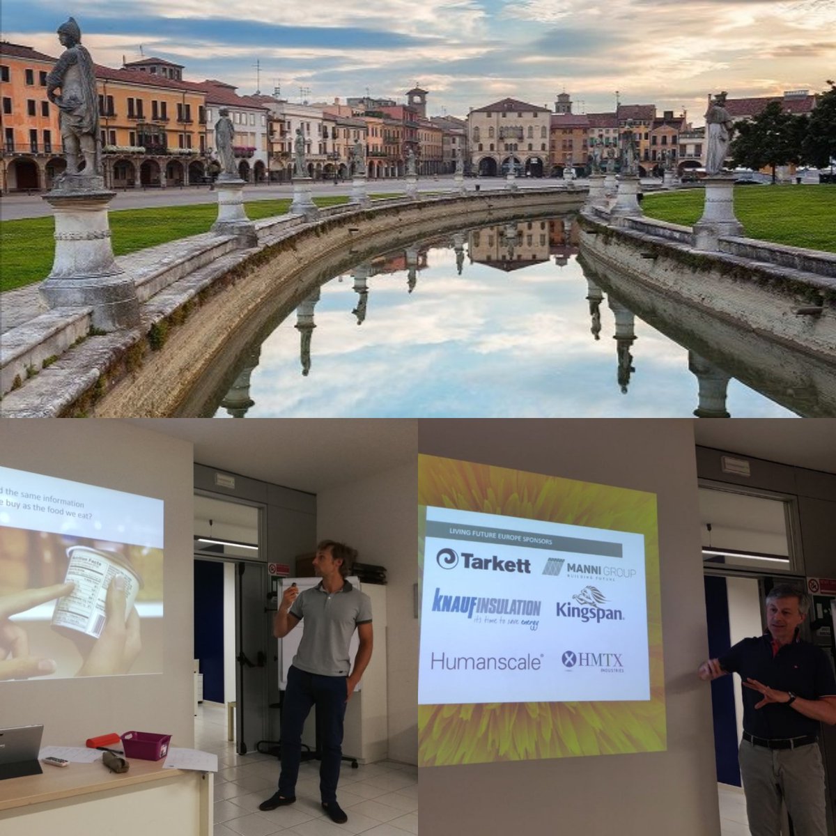 battisti_c's tweet photo. What if every single act of design and construction made the world a better place? @livingbuilding masterclass @ifoasapereutile #Padua day 2 @Living_Future programs portfolio to regenerate the built environment #livingbuildingchallenge #LBC 4.0 #livingcommunitychallenge #Declare https://t.co/TcZ3AHdPga
