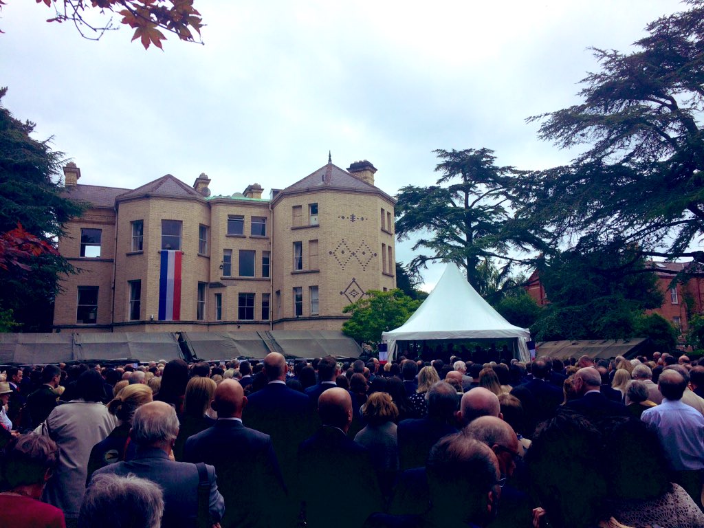FranceIrelandCh's tweet photo. #FRANCEIRELAND 

Vibrant speech from @stephanecrouzat Ambassador of France to Ireland for the #BastilleDay Celebration. https://t.co/xTbp5pLr3x